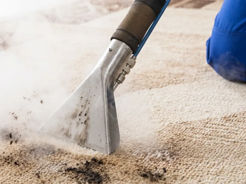 Steam cleaning area rug cleaning by Penobscot Cleaning Services