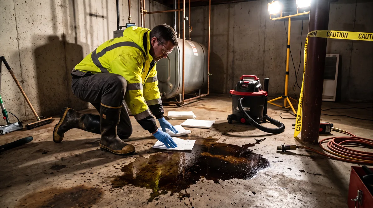 Heating Oil Spill at Home: What to Do in the First Hour